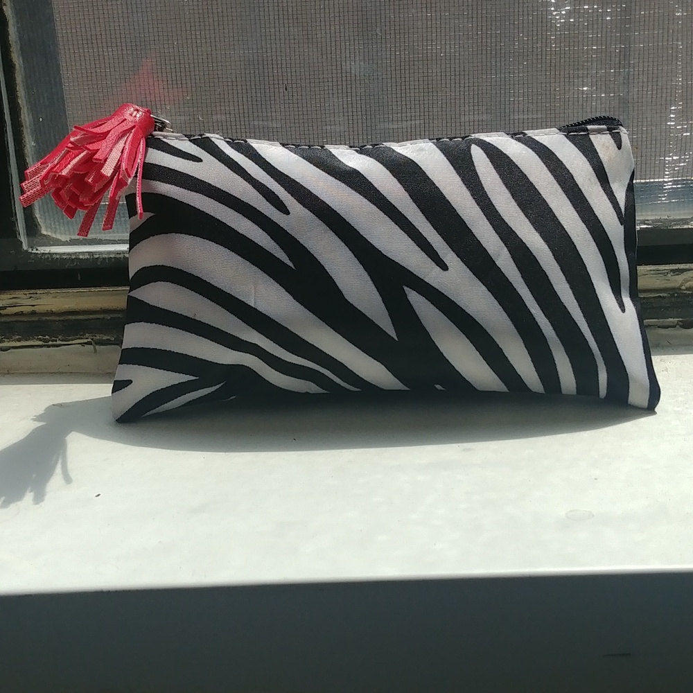 Zebra print pouch